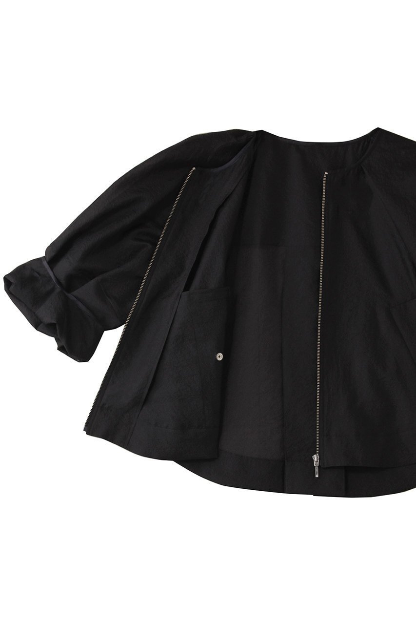【ランバン オン ブルー/LANVIN en Bleu】のシアージップアップブルゾン 人気、トレンドファッション・服の通販 founy(ファニー) 　ファッション　Fashion　レディースファッション　Fashion for Women　アウター　Coat / Outerwear Collection　レディースジャケット・軽アウター　Jackets　ブルゾンジャケット・スポーティアウター　Blouson Jackets　オーガンジー　Organza Fabric　シルク　Silk, 100% Silk　ジャケット　Jacket, Outerwear　パターン　Pattern, Design Print　ファブリック　Fabric, Textile　ブルゾン　Blouson, Bomber Jacket　夏　Summer　other-6|ID: prp329100004449466 ipo3291000000032956083