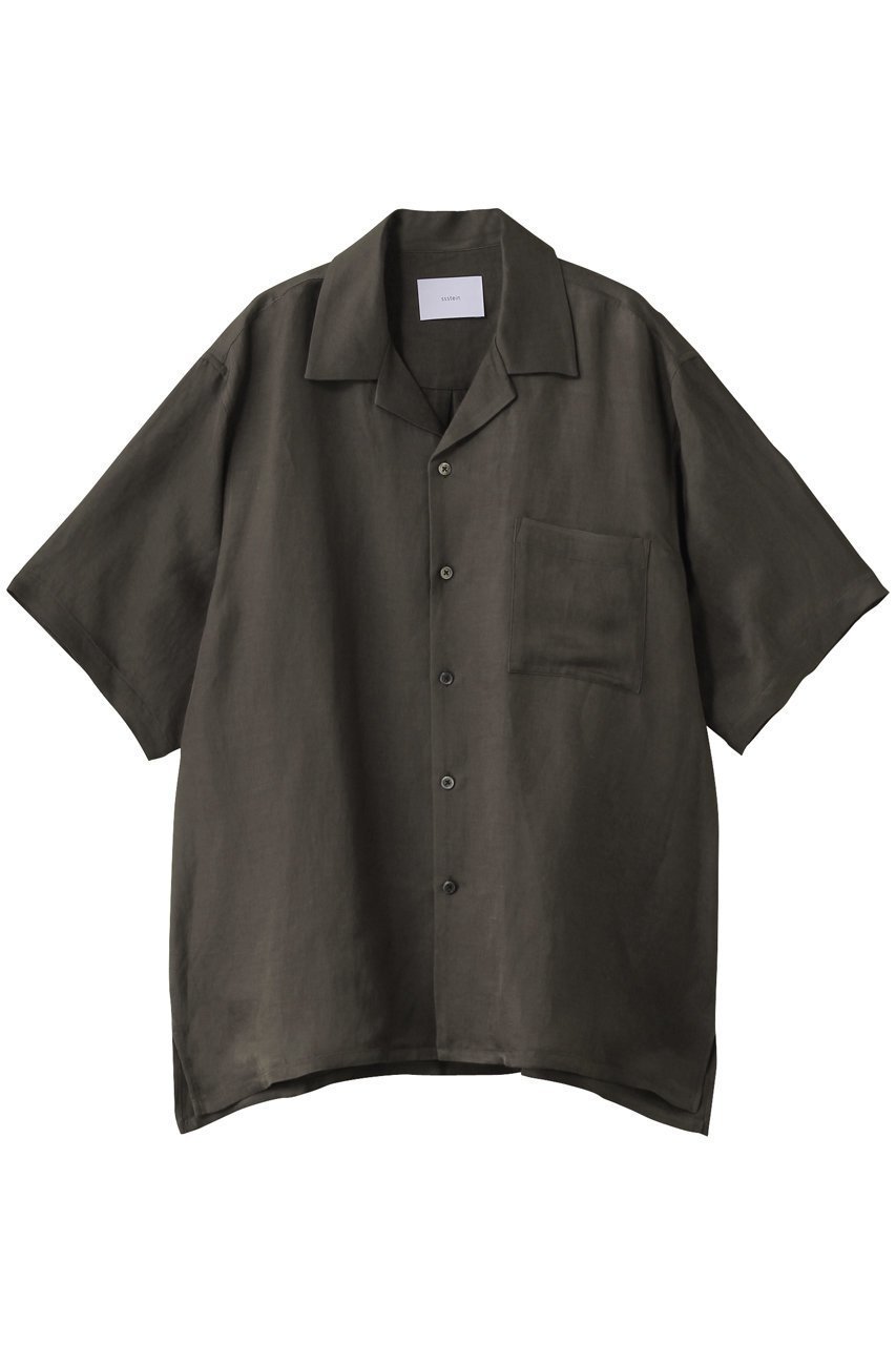 【シュタイン/ssstein / MEN】の【MEN】VIS/LI TWILL OVERSIZED OPEN COLLAR SS SH インテリア・キッズ・メンズ・レディースファッション・服の通販 founy(ファニー) 　ファッション　Fashion　メンズファッション　MEN　ショート　Short　スリーブ　Sleeve　ツイル　Twill　リネン　Linen　半袖　Short Sleeve　カーキ|ID: prp329100004450724 ipo3291000000031128895