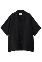 【シュタイン/ssstein】の【UNISEX】VIS/LI TWILL OVERSIZED OPEN COLLAR SS SH 人気、トレンドファッション・服の通販 founy(ファニー) ファッション Fashion レディースファッション Fashion for Women トップス・カットソー Cut & Sew Tops シャツ・ブラウス・オフィスカジュアル Elegant Blouses & Button-Ups ユニセックス Unisex, Genderless ショート Short, Short Length スリーブ Sleeve, Long Sleeve / Short Sleeve ツイル Twist, Twisted Detail リネン Linen, Linen Fabric 半袖 Short Sleeve, Half Sleeve thumbnail ブラック|ID: prp329100004450724 ipo3291000000035474173