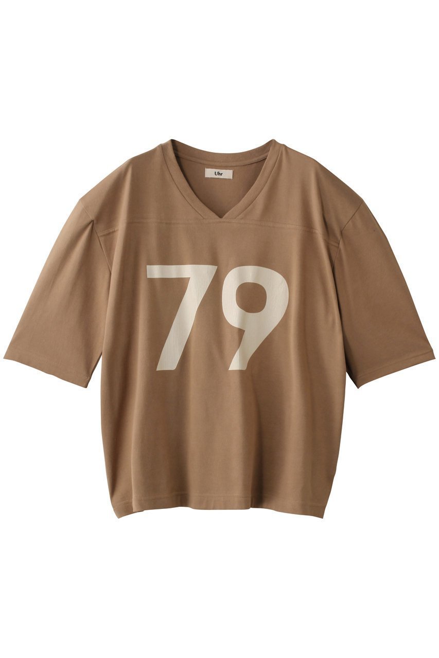 【ウーア/Uhr】の79 フットボールTシャツ 人気、トレンドファッション・服の通販 founy(ファニー) 　ファッション　Fashion　レディースファッション　Fashion for Women　トップス・カットソー　Cut & Sew Tops　シャツ・ブラウス・オフィスカジュアル　Elegant Blouses & Button-Ups　ロングTシャツ・Tシャツ　Longline T-Shirts & Tees　カットソー・ベーシックTシャツ　Cut-and-Sewn Tops / Stretch Tees & Basics　おすすめ　Recommended / Our Picks　ショート　Short, Short Length　スリーブ　Sleeve, Long Sleeve / Short Sleeve　ハーフ　Half, Half-Length　フロント　Front, Front Design　 other-1|ID: prp329100004450727 ipo3291000000032862463