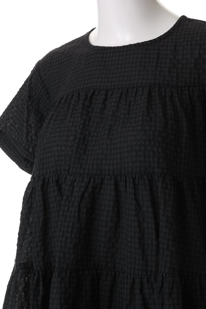 【ウーア/Uhr】のチェッカーティアード ブラウス 人気、トレンドファッション・服の通販 founy(ファニー) 　ファッション　Fashion　レディースファッション　WOMEN　トップス・カットソー　Tops/Tshirt　シャツ/ブラウス　Shirts/Blouses　ショート　Short　シンプル　Simple　スリーブ　Sleeve　チェック　Check　夏　Summer　春　Spring　S/S・春夏　Ss・Spring/Summer　other-5|ID: prp329100004450730 ipo3291000000031325139