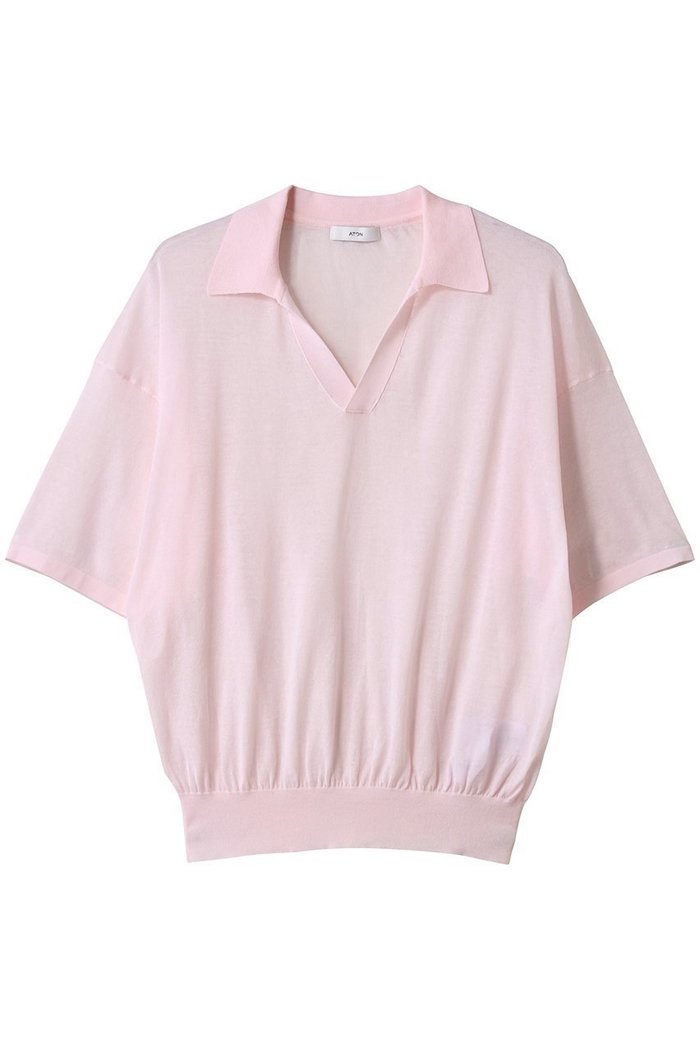 【エイトン/ATON】のCOMPACT コットンスキッパー ポロセーター インテリア・キッズ・メンズ・レディースファッション・服の通販 founy(ファニー) https://founy.com/ ファッション Fashion レディースファッション WOMEN トップス・カットソー Tops/Tshirt ニット Knit Tops プルオーバー Pullover シルク Silk ジャージ Jersey スキッパー Skipper セーター Sweater トレンド Trend ボトム Bottom ラグジュアリー Luxury リネン Linen リラックス Relax ワイド Wide NEW・新作・新着・新入荷 New Arrivals |ID: prp329100004450737 ipo3291000000031128933
