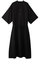 【グラフペーパー/Graphpaper】のSilicon Poplin 3/4 Sleeve Smock Dress/ドレス ブラック|ID:prp329100004450742