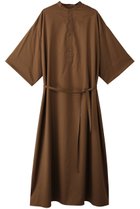 【グラフペーパー/Graphpaper】のSilicon Poplin 3/4 Sleeve Smock Dress/ドレス ブラウン|ID:prp329100004450742