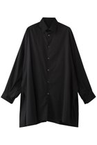 【グラフペーパー/Graphpaper】のSilicon Poplin Deep Slit Regular Collar Shirt/シャツ ブラック|ID:prp329100004450743