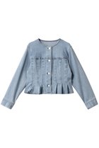 【アナイ/ANAYI】のストレッチデニムノーカラージャケット ブルー|ID:prp329100004450757