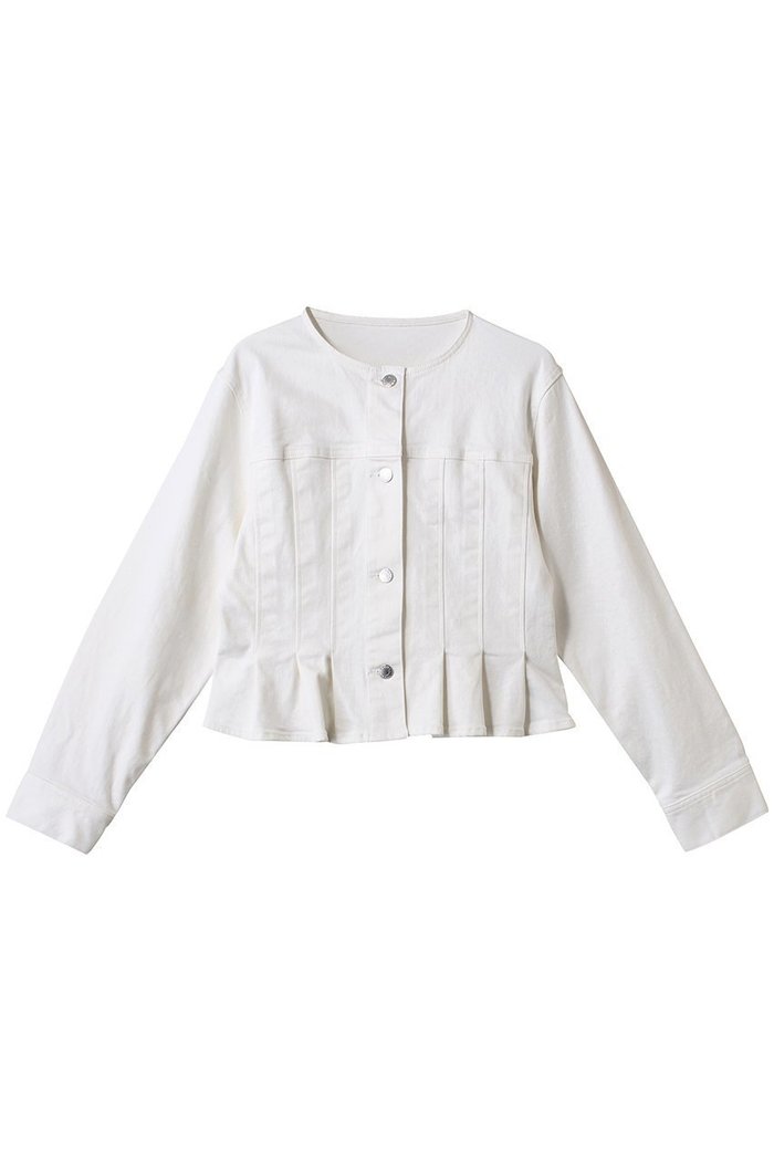 【アナイ/ANAYI】のストレッチデニムノーカラージャケット インテリア・キッズ・メンズ・レディースファッション・服の通販 founy(ファニー) https://founy.com/ ファッション Fashion レディースファッション Fashion for Women アウター Coat / Outerwear Collection レディースジャケット・軽アウター Jackets ノーカラージャケット / シンプル上品コーデ Collarless Jackets インナー Innerwear ジャケット Jacket, Outerwear ストレッチ Stretch, Stretchy Fabric デニム Denim, Jeans Material フロント Front, Front Design ペプラム Peplum, Flared Hem |ID: prp329100004450757 ipo3291000000035825431