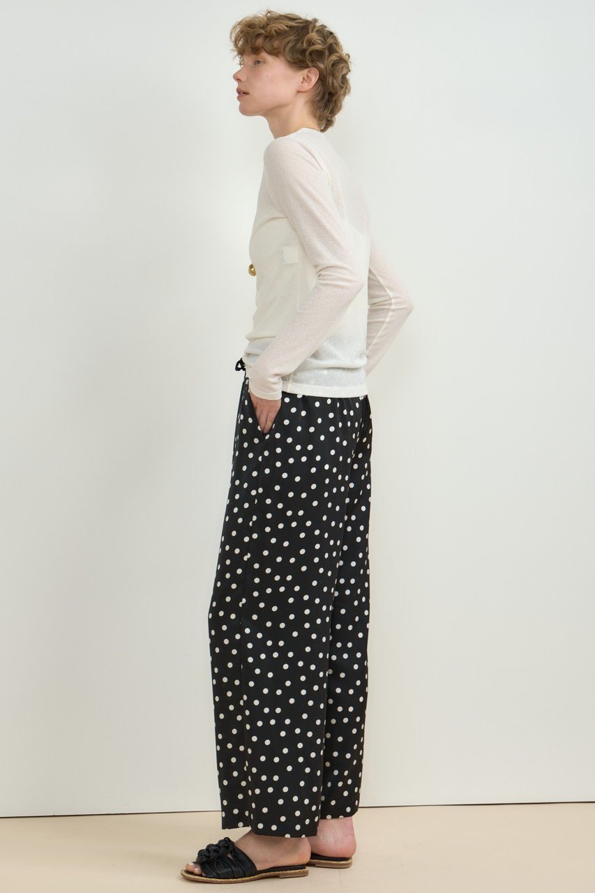【ハウス オブ ロータス/HOUSE OF LOTUS】のドットサテンパンツ 人気、トレンドファッション・服の通販 founy(ファニー) 　ファッション　Fashion　レディースファッション　WOMEN　パンツ　Pants　サテン　Satin　シンプル　Simple　ストレート　Straight　ドット　Dot　ドレープ　Drape　ドローストリング　Drawstring　ワイド　Wide　エレガント 上品　Elegant　other-6|ID: prp329100004450758 ipo3291000000031617076