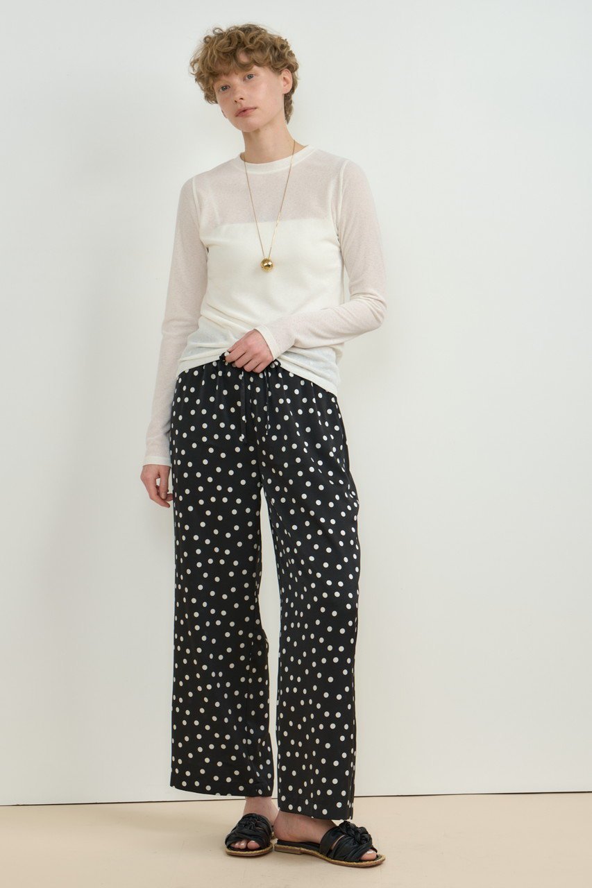 【ハウス オブ ロータス/HOUSE OF LOTUS】のドットサテンパンツ 人気、トレンドファッション・服の通販 founy(ファニー) 　ファッション　Fashion　レディースファッション　WOMEN　パンツ　Pants　サテン　Satin　シンプル　Simple　ストレート　Straight　ドット　Dot　ドレープ　Drape　ドローストリング　Drawstring　ワイド　Wide　エレガント 上品　Elegant　other-8|ID: prp329100004450758 ipo3291000000031617078