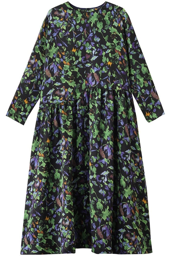 【ハウス オブ ロータス/HOUSE OF LOTUS】のボタニカルハンマーサテンワンピース インテリア・キッズ・メンズ・レディースファッション・服の通販 founy(ファニー) https://founy.com/ ファッション Fashion レディースファッション WOMEN ワンピース Dress チュニック Tunic アシンメトリー Asymmetry エレガント 上品 Elegant サテン Satin チュニック Tunic フレア Flare ロング Long |ID: prp329100004450759 ipo3291000000031128990
