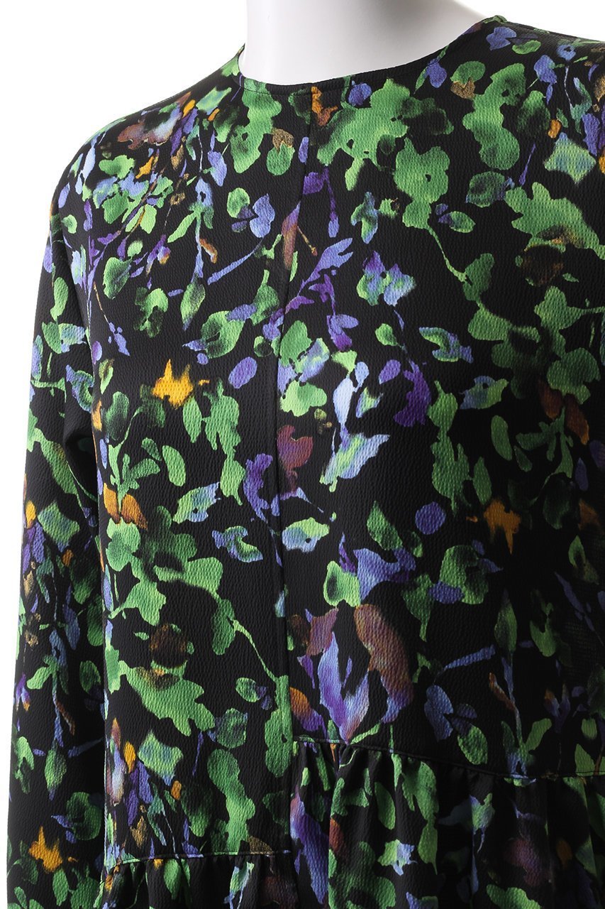 【ハウス オブ ロータス/HOUSE OF LOTUS】のボタニカルハンマーサテンワンピース 人気、トレンドファッション・服の通販 founy(ファニー) 　ファッション　Fashion　レディースファッション　WOMEN　ワンピース　Dress　チュニック　Tunic　アシンメトリー　Asymmetry　エレガント 上品　Elegant　サテン　Satin　チュニック　Tunic　フレア　Flare　ロング　Long　other-5|ID: prp329100004450759 ipo3291000000031325174