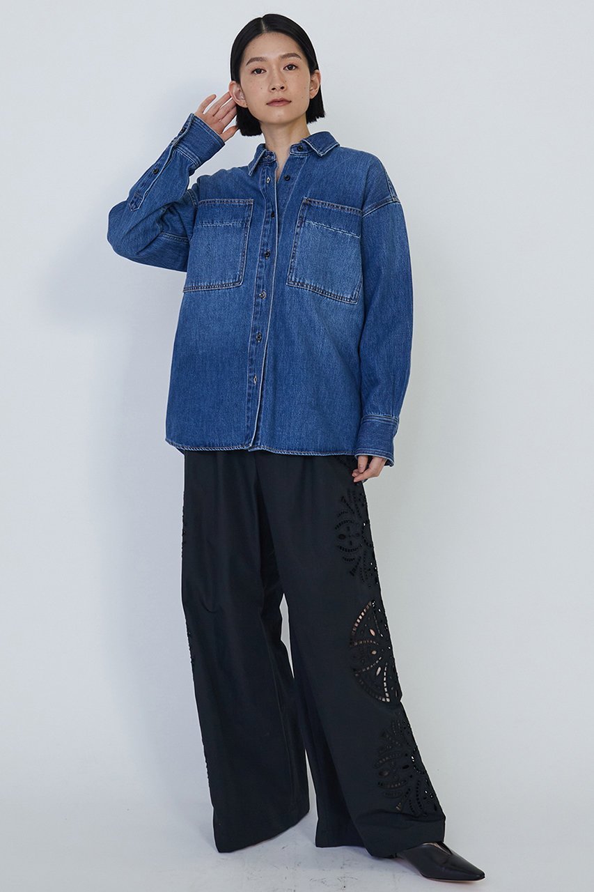 【プルミエ アロンディスモン/1er Arrondissement】のエンブロイダリーワイドパンツ 人気、トレンドファッション・服の通販 founy(ファニー) 　ファッション　Fashion　レディースファッション　WOMEN　パンツ　Pants　ジャケット　Jacket　リラックス　Relax　ワイド　Wide　再入荷　Restock/Back In Stock/Re Arrival　other-8|ID: prp329100004450767 ipo3291000000031552176