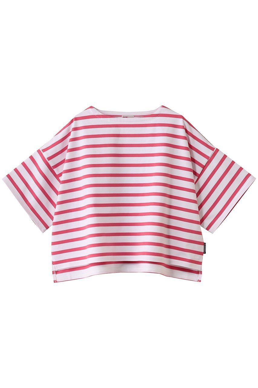 【エリオポール/heliopole】の【Traditional Weatherwear】LYNE ボーダー S/S カットソー インテリア・キッズ・メンズ・レディースファッション・服の通販 founy(ファニー) 　ファッション　Fashion　レディースファッション　Fashion for Women　トップス・カットソー　Cut & Sew Tops　シャツ・ブラウス・オフィスカジュアル　Elegant Blouses & Button-Ups　ロングTシャツ・Tシャツ　Longline T-Shirts & Tees　カットソー・ベーシックTシャツ　Cut-and-Sewn Tops / Stretch Tees & Basics　カットソー　Cut and Sewn Top　ショルダー　Shoulder, Shoulder Strap　ショート　Short, Short Length　スリーブ　Sleeve, Long Sleeve / Short Sleeve　デニム　Denim, Jeans Material　ドロップ　Drop Shoulder, Dropped Style　バランス　Balance, Style Balance　フレンチ　French, French Style　ボーダー　Border, Stripe　リラックス　Relax, Relaxed Fit　ワイド　Wide, Wide Fit　夏　Summer　S/S・春夏　SS, Spring/Summer, Warm Season　ピンク|ID: prp329100004450774 ipo3291000000032862180