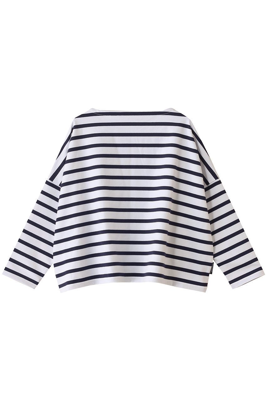 【エリオポール/heliopole】の【Traditional Weatherwear】LYNE ボーダー L/S カットソー インテリア・キッズ・メンズ・レディースファッション・服の通販 founy(ファニー) 　ファッション　Fashion　レディースファッション　Fashion for Women　トップス・カットソー　Cut & Sew Tops　シャツ・ブラウス・オフィスカジュアル　Elegant Blouses & Button-Ups　ロングTシャツ・Tシャツ　Longline T-Shirts & Tees　カットソー・ベーシックTシャツ　Cut-and-Sewn Tops / Stretch Tees & Basics　カットソー　Cut and Sewn Top　ショルダー　Shoulder, Shoulder Strap　スリーブ　Sleeve, Long Sleeve / Short Sleeve　デニム　Denim, Jeans Material　ドロップ　Drop Shoulder, Dropped Style　バランス　Balance, Style Balance　ボトム　Bottoms, Lower Wear　ボーダー　Border, Stripe　リラックス　Relax, Relaxed Fit　ロング　Long, Long-Length　ワイド　Wide, Wide Fit　夏　Summer　春　Spring　S/S・春夏　SS, Spring/Summer, Warm Season　ネイビー|ID: prp329100004450775 ipo3291000000032862233