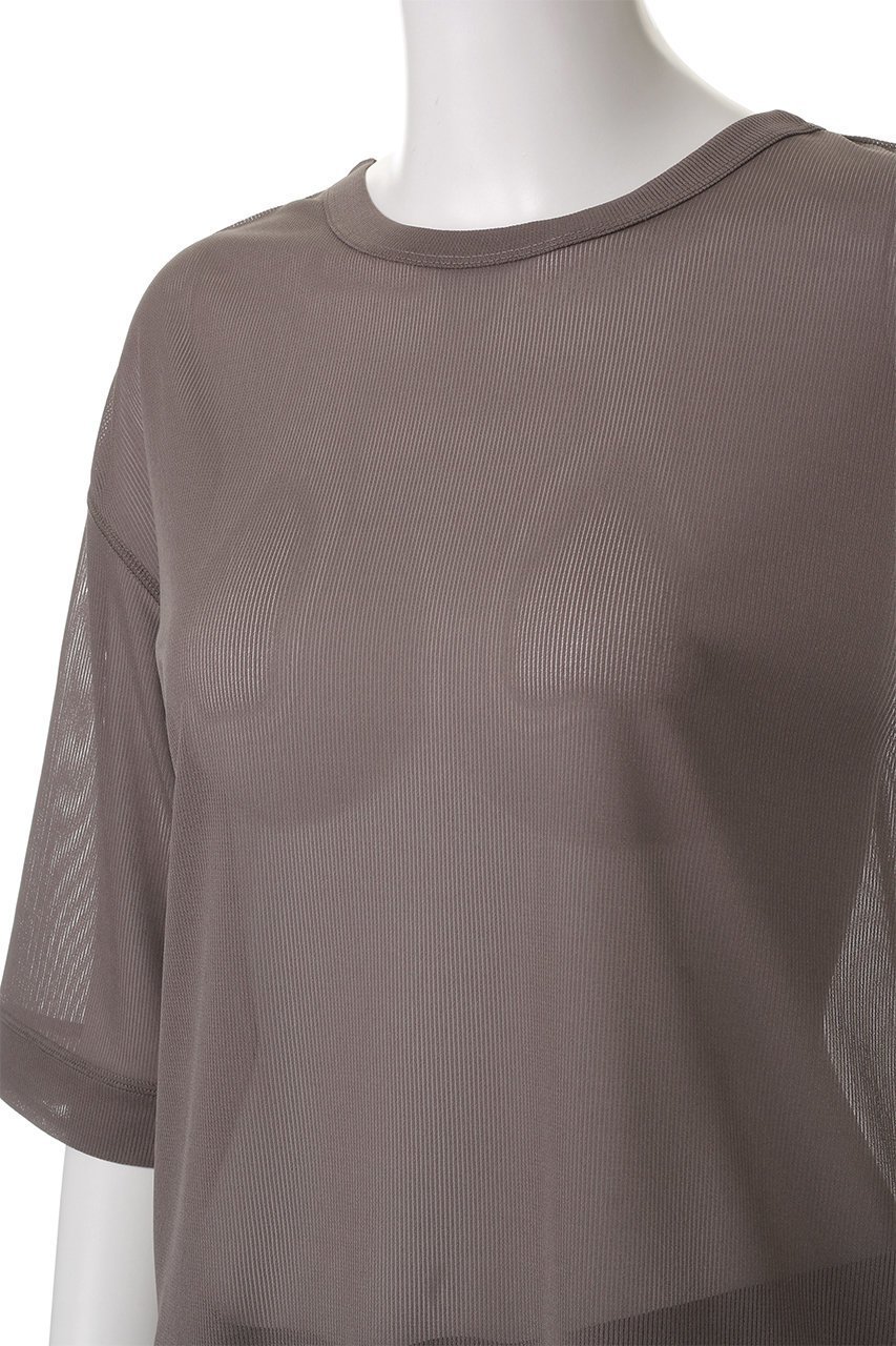 【エリオポール/heliopole】のシアーストライプTシャツ 人気、トレンドファッション・服の通販 founy(ファニー) 　ファッション　Fashion　レディースファッション　WOMEN　トップス・カットソー　Tops/Tshirt　シャツ/ブラウス　Shirts/Blouses　ロング / Tシャツ　T-Shirts　カットソー　Cut and Sewn　キャミソール　Camisole　シアー　Sheer　ショート　Short　ストライプ　Stripe　スリーブ　Sleeve　タンク　Tank　other-5|ID: prp329100004450778 ipo3291000000031325206