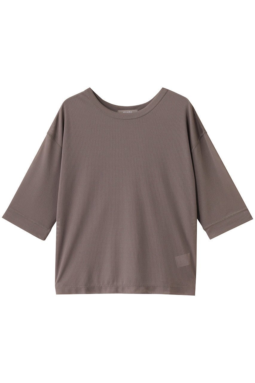 【エリオポール/heliopole】のシアーストライプTシャツ インテリア・キッズ・メンズ・レディースファッション・服の通販 founy(ファニー) 　ファッション　Fashion　レディースファッション　Fashion for Women　トップス・カットソー　Cut & Sew Tops　シャツ・ブラウス・オフィスカジュアル　Elegant Blouses & Button-Ups　ロングTシャツ・Tシャツ　Longline T-Shirts & Tees　カットソー・ベーシックTシャツ　Cut-and-Sewn Tops / Stretch Tees & Basics　キャミソール　Camisole, Spaghetti Strap Top　シアー　Sheer, See-Through　ショート　Short, Short Length　ストライプ　Stripe, Striped Pattern　スリーブ　Sleeve, Long Sleeve / Short Sleeve　タンク　Tank Top, Sleeveless Top　ブラウン|ID: prp329100004450778 ipo3291000000032862270
