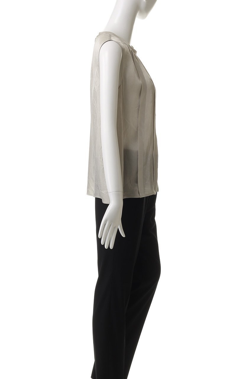 【エリオポール/heliopole】のクレープシアースリーブレスブラウス 人気、トレンドファッション・服の通販 founy(ファニー) 　ファッション　Fashion　レディースファッション　Fashion for Women　トップス・カットソー　Cut & Sew Tops　キャミソール&ノースリーブ　Camisoles & Sleeveless Tops　シャツ・ブラウス・オフィスカジュアル　Elegant Blouses & Button-Ups　ギャザー　Gathered, Ruffled　スリット　Slit, Slit Detail　ノースリーブ　Sleeveless, No-Sleeve　エレガント 上品　Elegant　夏　Summer　other-3|ID: prp329100004450779 ipo3291000000035062723