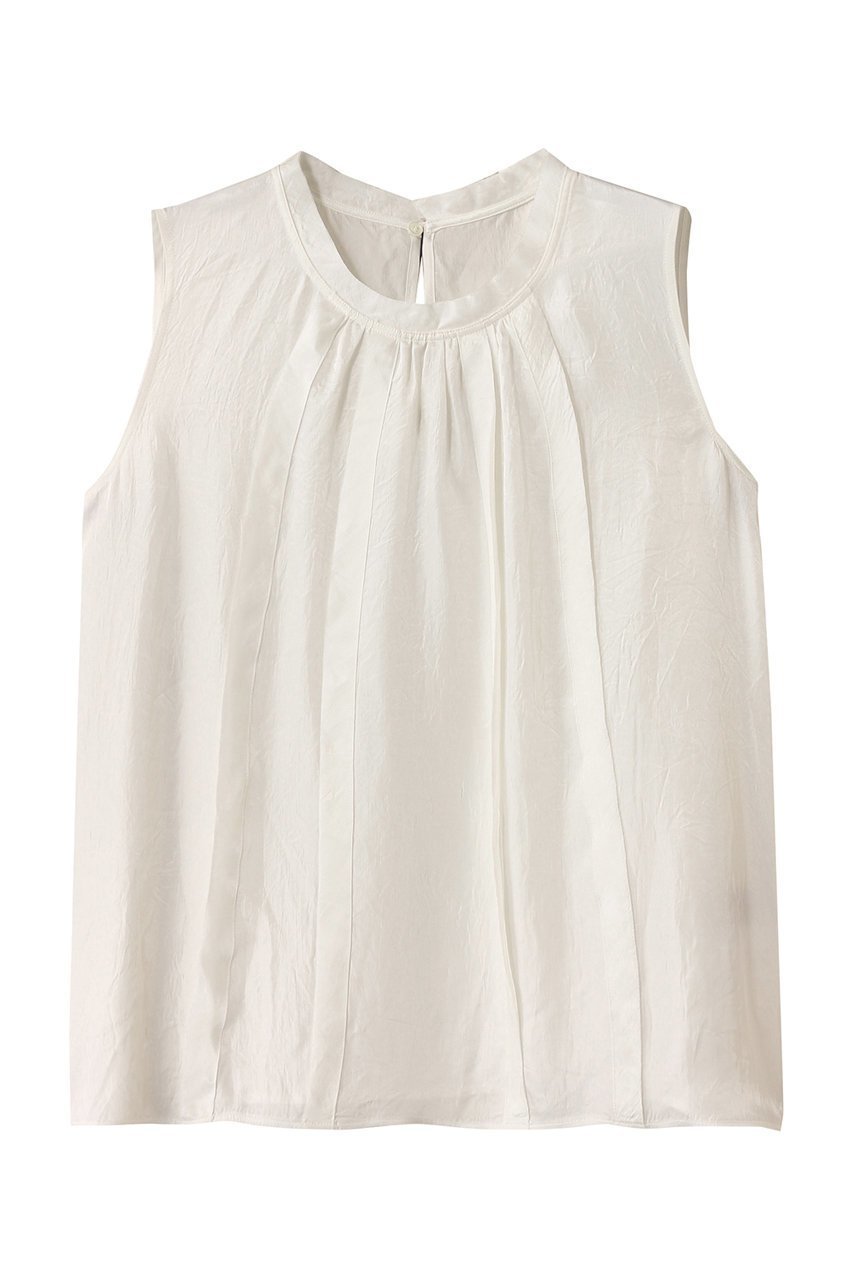 【エリオポール/heliopole】のクレープシアースリーブレスブラウス 人気、トレンドファッション・服の通販 founy(ファニー) ファッション Fashion レディースファッション Fashion for Women トップス・カットソー Cut & Sew Tops キャミソール&ノースリーブ Camisoles & Sleeveless Tops シャツ・ブラウス・オフィスカジュアル Elegant Blouses & Button-Ups ギャザー Gathered, Ruffled スリット Slit, Slit Detail ノースリーブ Sleeveless, No-Sleeve エレガント 上品 Elegant 夏 Summer other-1|ID: prp329100004450779 ipo3291000000035637149