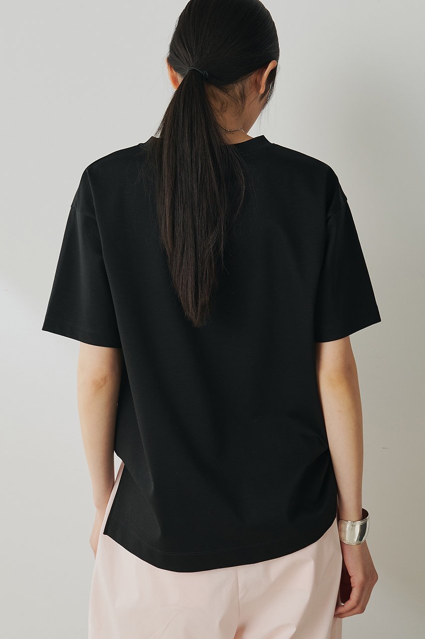 【ウィムガゼット/Whim Gazette】のスーピマコットンTシャツ 人気、トレンドファッション・服の通販 founy(ファニー) 　ファッション　Fashion　レディースファッション　WOMEN　トップス・カットソー　Tops/Tshirt　シャツ/ブラウス　Shirts/Blouses　ロング / Tシャツ　T-Shirts　カットソー　Cut and Sewn　なめらか　Smooth　ショート　Short　シンプル　Simple　スリット　Slit　スリーブ　Sleeve　デニム　Denim　エレガント 上品　Elegant　other-7|ID: prp329100004450783 ipo3291000000031588957