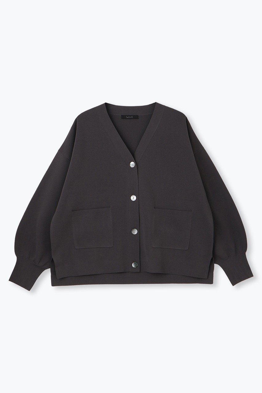 【レリル/lelill】のハイテク BASIC カーデ インテリア・キッズ・メンズ・レディースファッション・服の通販 founy(ファニー) 　ファッション　Fashion　レディースファッション　Fashion for Women　トップス・カットソー　Cut & Sew Tops　ニット　Knit Tops & Sweaters　カーディガン・羽織り　Layered Style Cardigans　カーディガン　Cardigan, Knitwear　スリット　Slit, Slit Detail　ミラノリブ　Milano Rib, Milano Stitch　人気　Popular, Best Seller　チャコールグレー|ID: prp329100004451714 ipo3291000000036759571