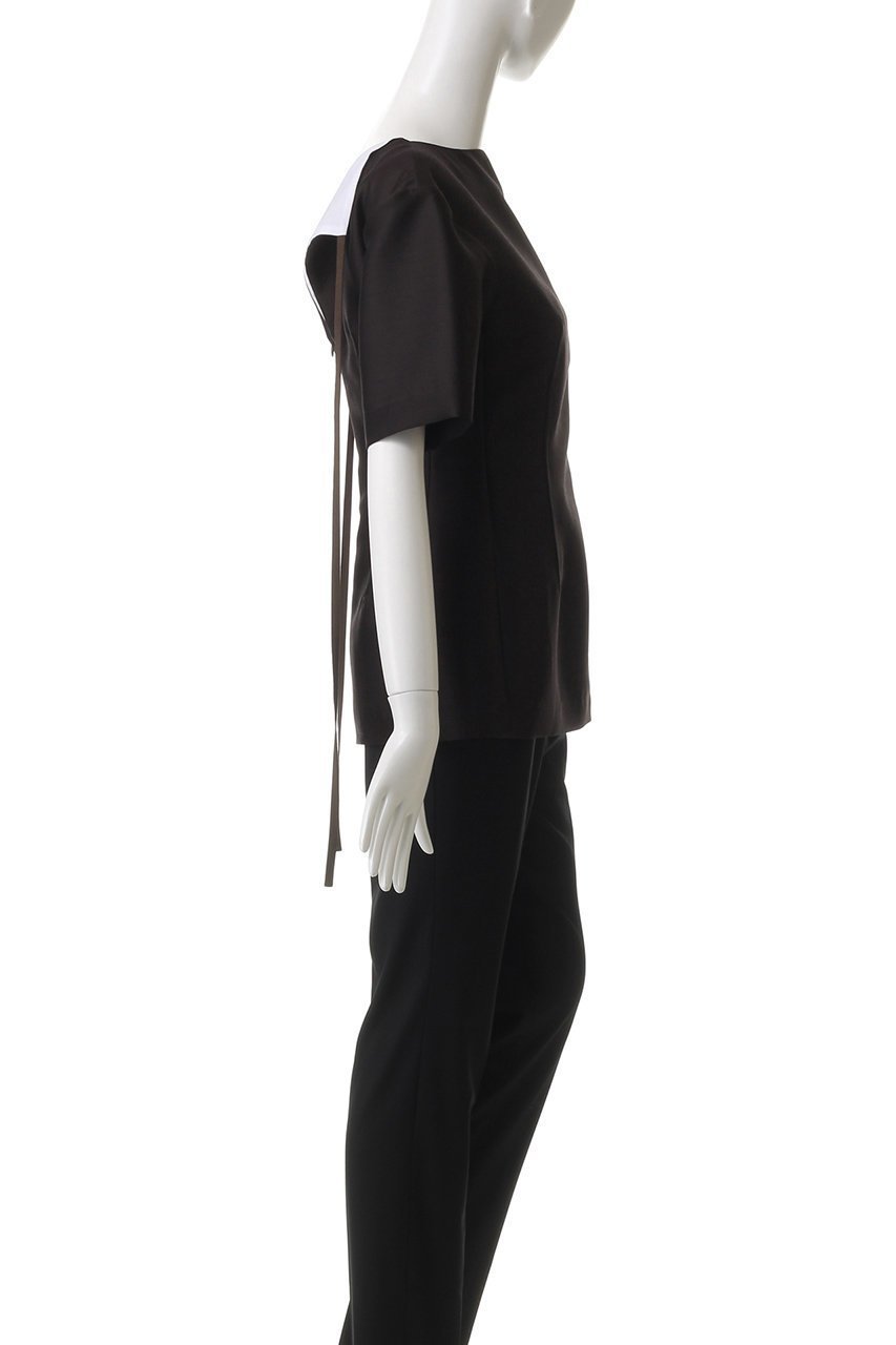 【ジェイドット/j.】の【コラボ】シルクウールバックリボンブラウス 人気、トレンドファッション・服の通販 founy(ファニー) 　ファッション　Fashion　レディースファッション　WOMEN　トップス・カットソー　Tops/Tshirt　シャツ/ブラウス　Shirts/Blouses　コラボ　Collaboration　シェイプ　Shape　ショート　Short　シルク　Silk　スリーブ　Sleeve　リボン　Ribbon　ロング　Long　other-3|ID: prp329100004451716 ipo3291000000031252830