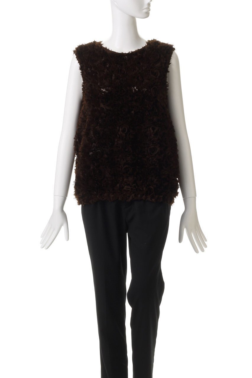 【ジェイドット/j.】の【コラボ】ローズチュールブラウス 人気、トレンドファッション・服の通販 founy(ファニー) 　ファッション　Fashion　レディースファッション　Fashion for Women　トップス・カットソー　Cut & Sew Tops　キャミソール&ノースリーブ　Camisoles & Sleeveless Tops　シャツ・ブラウス・オフィスカジュアル　Elegant Blouses & Button-Ups　おすすめ　Recommended / Our Picks　エレガント 上品　Elegant　コラボ　Collaboration, Collab　ドット　Polka Dot, Dot Pattern　ノースリーブ　Sleeveless, No-Sleeve　バランス　Balance, Style Balance　フェミニン　Feminine, Girly　ブラウジング　Blouson Silhouette, Cinched Waist　モチーフ　Motif, Design Theme　ローズ　Rose, Rose Motif　other-2|ID: prp329100004451717 ipo3291000000036071014