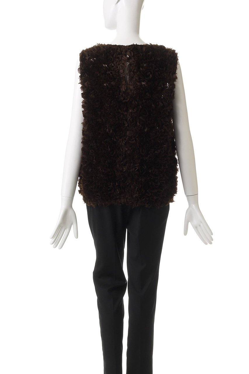 【ジェイドット/j.】の【コラボ】ローズチュールブラウス 人気、トレンドファッション・服の通販 founy(ファニー) 　ファッション　Fashion　レディースファッション　Fashion for Women　トップス・カットソー　Cut & Sew Tops　キャミソール&ノースリーブ　Camisoles & Sleeveless Tops　シャツ・ブラウス・オフィスカジュアル　Elegant Blouses & Button-Ups　おすすめ　Recommended / Our Picks　エレガント 上品　Elegant　コラボ　Collaboration, Collab　ドット　Polka Dot, Dot Pattern　ノースリーブ　Sleeveless, No-Sleeve　バランス　Balance, Style Balance　フェミニン　Feminine, Girly　ブラウジング　Blouson Silhouette, Cinched Waist　モチーフ　Motif, Design Theme　ローズ　Rose, Rose Motif　other-4|ID: prp329100004451717 ipo3291000000036071018