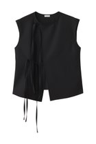 【シーオール/SEEALL】のリボンバック トップス 人気、トレンドファッション・服の通販 founy(ファニー) ファッション Fashion レディースファッション Fashion for Women トップス・カットソー Cut & Sew Tops キャミソール&ノースリーブ Camisoles & Sleeveless Tops シャツ・ブラウス・オフィスカジュアル Elegant Blouses & Button-Ups サマー Summer, Summer Style ノースリーブ Sleeveless, No-Sleeve マニッシュ Mannish, Boyish リボン Ribbon, Bow エレガント 上品 Elegant thumbnail ブラック|ID: prp329100004451728 ipo3291000000034955422