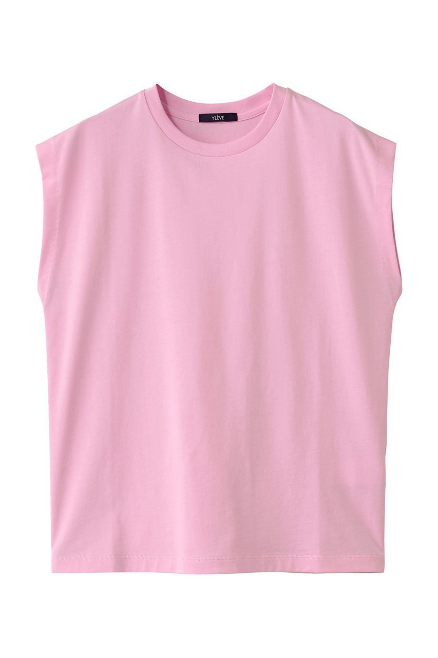 【イレーヴ/YLEVE】のORGANIC COTTON BIO ノースリーブ インテリア・キッズ・メンズ・レディースファッション・服の通販 founy(ファニー) 　ファッション　Fashion　レディースファッション　Fashion for Women　トップス・カットソー　Cut & Sew Tops　キャミソール&ノースリーブ　Camisoles & Sleeveless Tops　シャツ・ブラウス・オフィスカジュアル　Elegant Blouses & Button-Ups　ロングTシャツ・Tシャツ　Longline T-Shirts & Tees　カットソー・ベーシックTシャツ　Cut-and-Sewn Tops / Stretch Tees & Basics　ショート　Short, Short Length　シンプル　Simple, Minimal　スリーブ　Sleeve, Long Sleeve / Short Sleeve　ノースリーブ　Sleeveless, No-Sleeve　フレンチ　French, French Style　ピンク|ID: prp329100004451737 ipo3291000000032797172