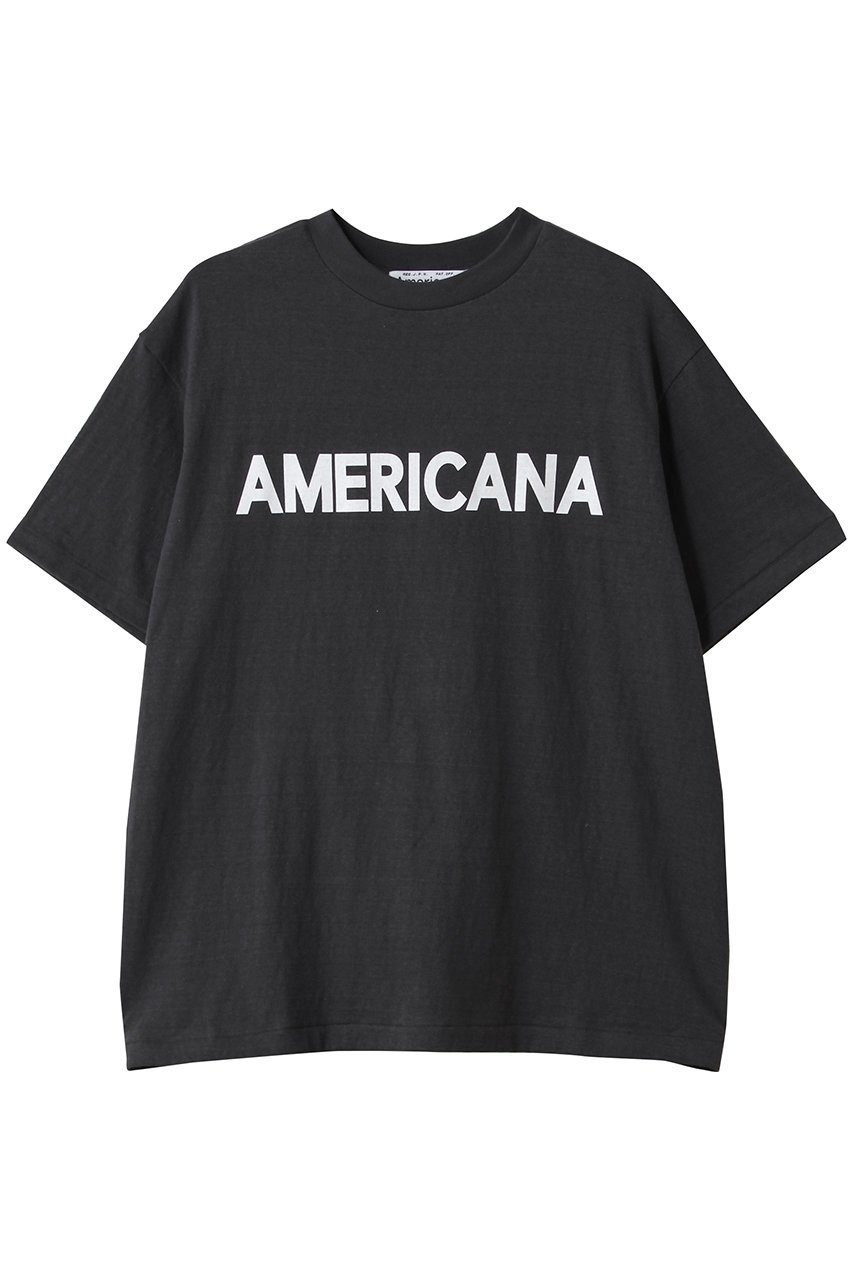 【アメリカーナ/Americana】のラフィー天竺丸胴 ロゴプリントTシャツ インテリア・キッズ・メンズ・レディースファッション・服の通販 founy(ファニー) 　ファッション　Fashion　レディースファッション　Fashion for Women　トップス・カットソー　Cut & Sew Tops　シャツ・ブラウス・オフィスカジュアル　Elegant Blouses & Button-Ups　ロングTシャツ・Tシャツ　Longline T-Shirts & Tees　カットソー・ベーシックTシャツ　Cut-and-Sewn Tops / Stretch Tees & Basics　ショート　Short, Short Length　スタイリッシュ　Stylish, Fashionable　スリーブ　Sleeve, Long Sleeve / Short Sleeve　ハーフ　Half, Half-Length　プリント　Print, Printed Pattern　夏　Summer　春　Spring　S/S・春夏　SS, Spring/Summer, Warm Season　スミクロ|ID: prp329100004451741 ipo3291000000032859972