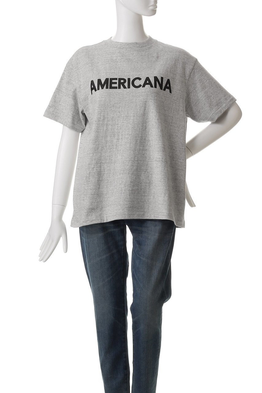 【アメリカーナ/Americana】のラフィー天竺丸胴 ロゴプリントTシャツ 人気、トレンドファッション・服の通販 founy(ファニー) 　ファッション　Fashion　レディースファッション　Fashion for Women　トップス・カットソー　Cut & Sew Tops　シャツ・ブラウス・オフィスカジュアル　Elegant Blouses & Button-Ups　ロングTシャツ・Tシャツ　Longline T-Shirts & Tees　カットソー・ベーシックTシャツ　Cut-and-Sewn Tops / Stretch Tees & Basics　ショート　Short, Short Length　スタイリッシュ　Stylish, Fashionable　スリーブ　Sleeve, Long Sleeve / Short Sleeve　ハーフ　Half, Half-Length　プリント　Print, Printed Pattern　夏　Summer　春　Spring　S/S・春夏　SS, Spring/Summer, Warm Season　other-2|ID: prp329100004451741 ipo3291000000032859984