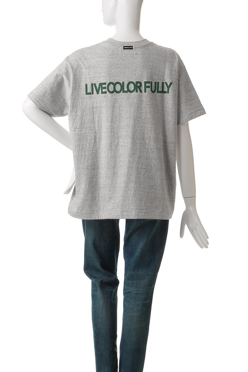 【アメリカーナ/Americana】のラフィー天竺丸胴 ロゴプリントTシャツ 人気、トレンドファッション・服の通販 founy(ファニー) 　ファッション　Fashion　レディースファッション　Fashion for Women　トップス・カットソー　Cut & Sew Tops　シャツ・ブラウス・オフィスカジュアル　Elegant Blouses & Button-Ups　ロングTシャツ・Tシャツ　Longline T-Shirts & Tees　カットソー・ベーシックTシャツ　Cut-and-Sewn Tops / Stretch Tees & Basics　ショート　Short, Short Length　スタイリッシュ　Stylish, Fashionable　スリーブ　Sleeve, Long Sleeve / Short Sleeve　ハーフ　Half, Half-Length　プリント　Print, Printed Pattern　夏　Summer　春　Spring　S/S・春夏　SS, Spring/Summer, Warm Season　other-4|ID: prp329100004451741 ipo3291000000032860000