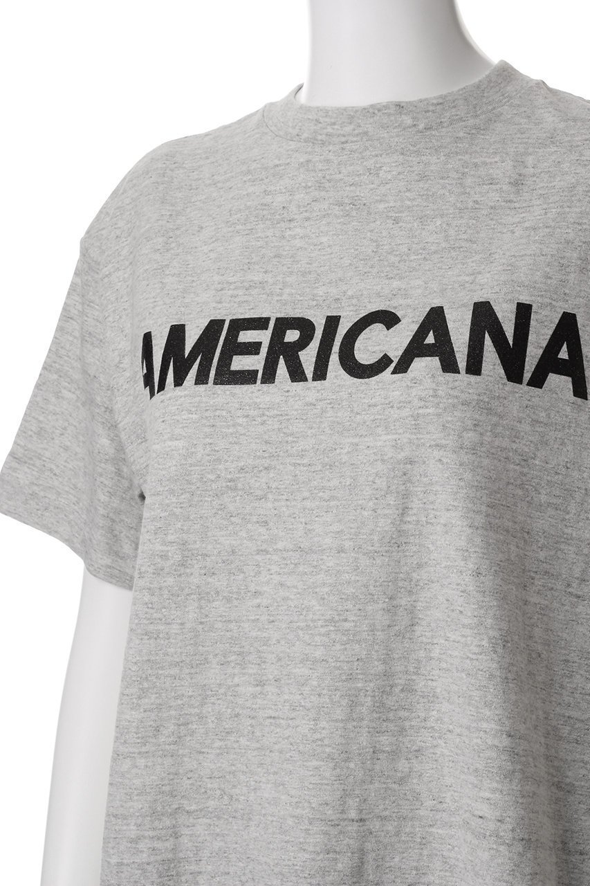 【アメリカーナ/Americana】のラフィー天竺丸胴 ロゴプリントTシャツ 人気、トレンドファッション・服の通販 founy(ファニー) 　ファッション　Fashion　レディースファッション　Fashion for Women　トップス・カットソー　Cut & Sew Tops　シャツ・ブラウス・オフィスカジュアル　Elegant Blouses & Button-Ups　ロングTシャツ・Tシャツ　Longline T-Shirts & Tees　カットソー・ベーシックTシャツ　Cut-and-Sewn Tops / Stretch Tees & Basics　ショート　Short, Short Length　スタイリッシュ　Stylish, Fashionable　スリーブ　Sleeve, Long Sleeve / Short Sleeve　ハーフ　Half, Half-Length　プリント　Print, Printed Pattern　夏　Summer　春　Spring　S/S・春夏　SS, Spring/Summer, Warm Season　other-5|ID: prp329100004451741 ipo3291000000032860005