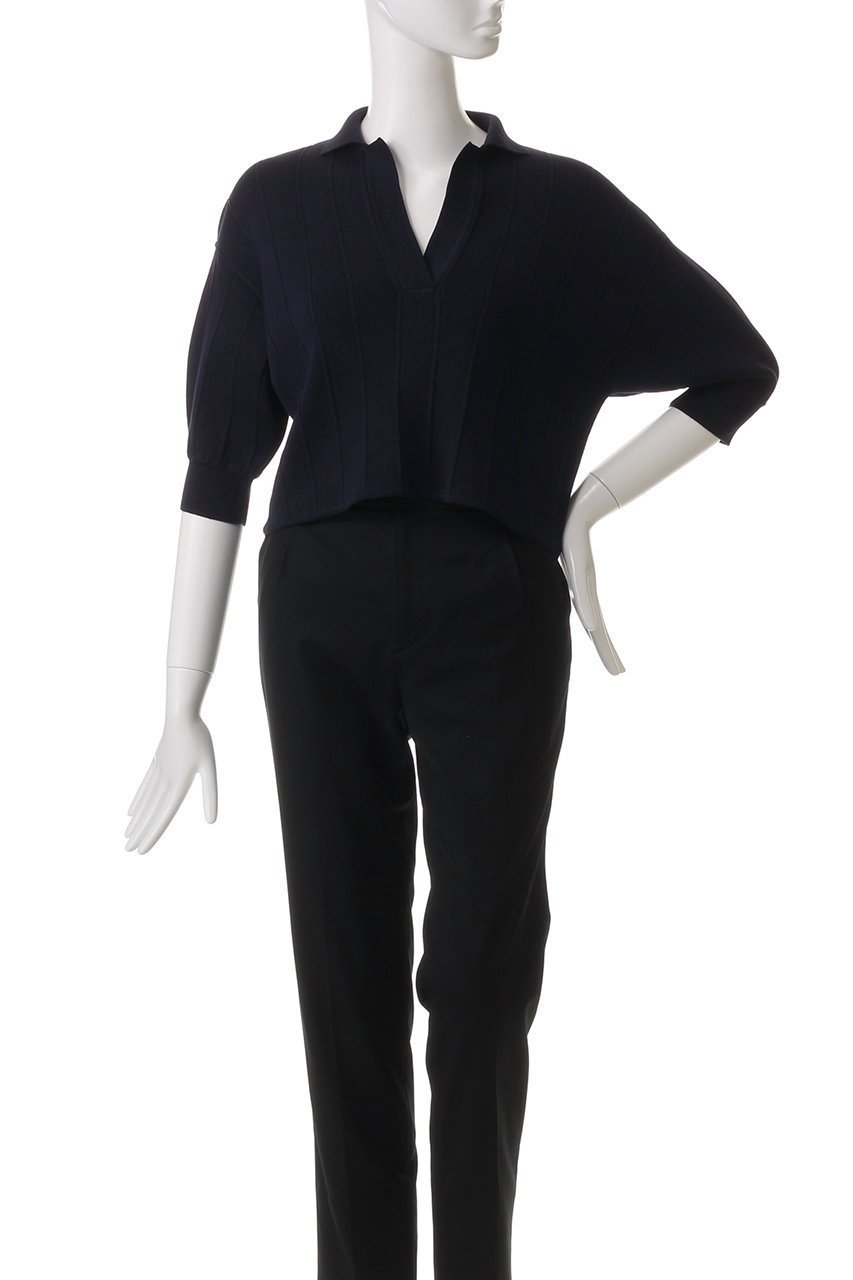 【マノフ/MANOF】のTUCK KNIT SHORT TOPS/ニット 人気、トレンドファッション・服の通販 founy(ファニー) 　ファッション　Fashion　レディースファッション　WOMEN　トップス・カットソー　Tops/Tshirt　ニット　Knit Tops　プルオーバー　Pullover　コンパクト　Compact　サマー　Summer　ショート　Short　スキッパー　Skipper　スリーブ　Sleeve　フェミニン　Feminine　other-2|ID: prp329100004451748 ipo3291000000031253032