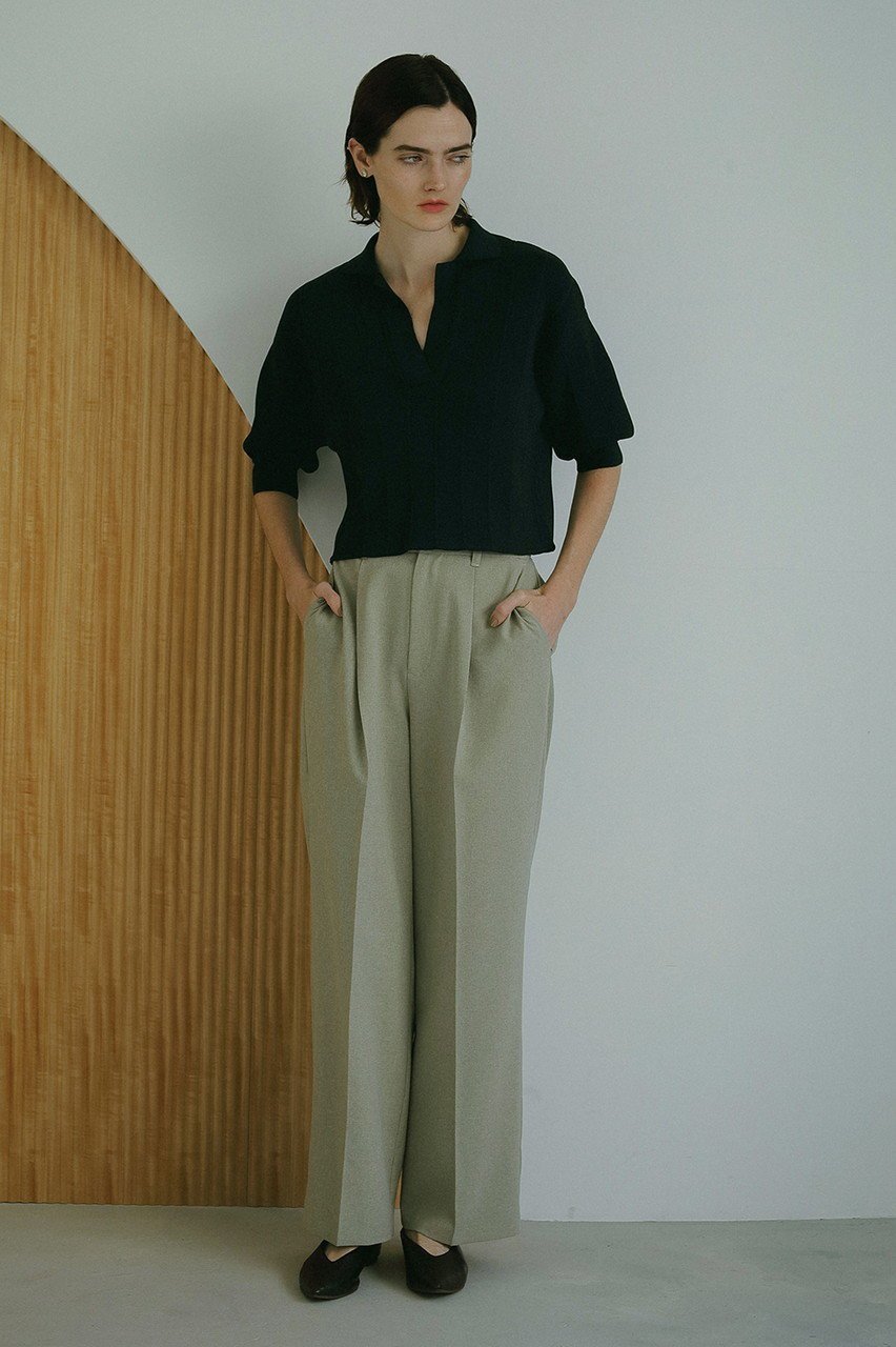 【マノフ/MANOF】のTUCK KNIT SHORT TOPS/ニット 人気、トレンドファッション・服の通販 founy(ファニー) 　ファッション　Fashion　レディースファッション　WOMEN　トップス・カットソー　Tops/Tshirt　ニット　Knit Tops　プルオーバー　Pullover　コンパクト　Compact　サマー　Summer　ショート　Short　スキッパー　Skipper　スリーブ　Sleeve　フェミニン　Feminine　other-6|ID: prp329100004451748 ipo3291000000031324959