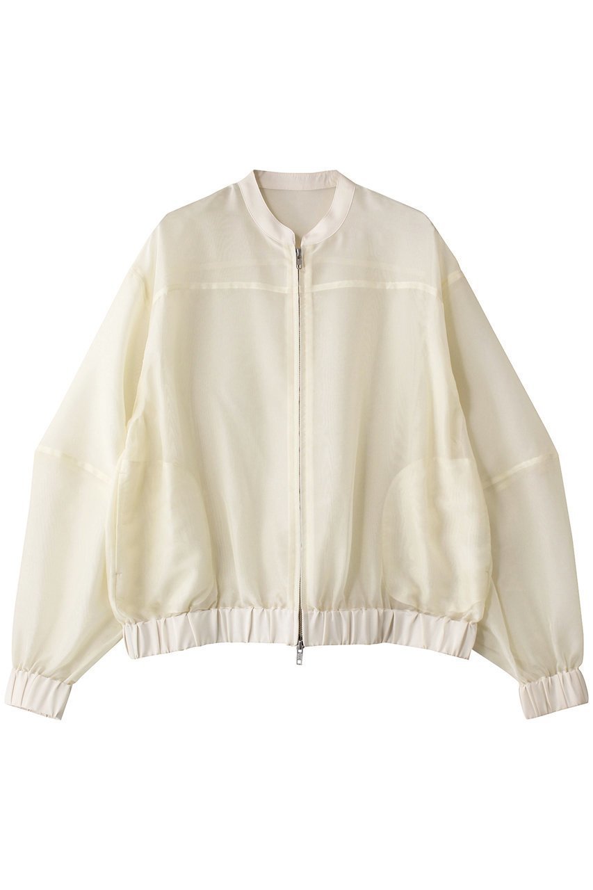 【マノフ/MANOF】のSHEER VOLUME SLEEVE BLOUSON/ブルゾン 人気、トレンドファッション・服の通販 founy(ファニー) 　ファッション　Fashion　レディースファッション　Fashion for Women　アウター　Coat / Outerwear Collection　レディースジャケット・軽アウター　Jackets　ブルゾンジャケット・スポーティアウター　Blouson Jackets　シアー　Sheer, See-Through　ジャケット　Jacket, Outerwear　スリーブ　Sleeve, Long Sleeve / Short Sleeve　フェミニン　Feminine, Girly　ブルゾン　Blouson, Bomber Jacket　夏　Summer　春　Spring　S/S・春夏　SS, Spring/Summer, Warm Season　 other-1|ID: prp329100004451749 ipo3291000000032956094