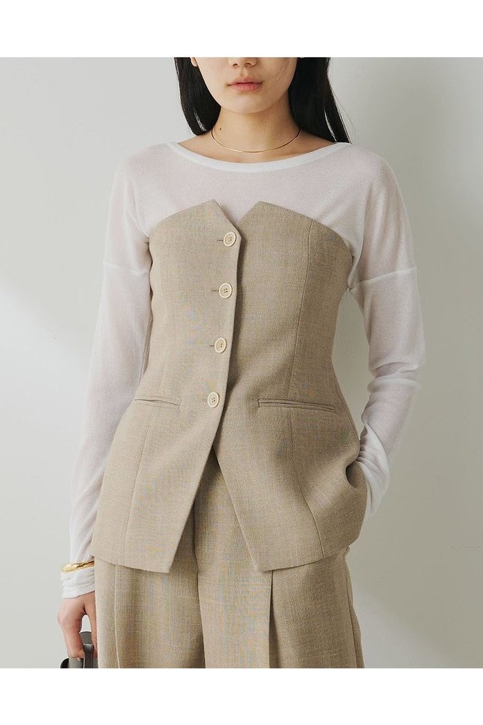 【ウィムガゼット/Whim Gazette】のジュートライクビスチェ インテリア・キッズ・メンズ・レディースファッション・服の通販 founy(ファニー) https://founy.com/ ファッション Fashion レディースファッション WOMEN トップス・カットソー Tops/Tshirt キャミソール / ノースリーブ No Sleeves シャツ/ブラウス Shirts/Blouses ビスチェ Bustier おすすめ Recommend クール Cool ジャケット Jacket ノースリーブ No Sleeve ビスチェ Bustier マニッシュ Mannish エレガント 上品 Elegant 再入荷 Restock/Back In Stock/Re Arrival |ID: prp329100004451772 ipo3291000000031142603