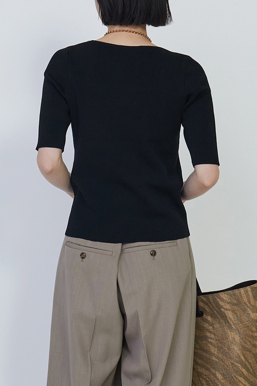 【プルミエ アロンディスモン/1er Arrondissement】のスムーススクエアネックプルオーバー 人気、トレンドファッション・服の通販 founy(ファニー) 　ファッション　Fashion　レディースファッション　Ladies' Fashion Online　トップス・カットソー　Tops/Tshirt　ニット　Knit Tops　プルオーバー　Pullover　なめらか　Smooth　シンプル　Simple　スクエア　Square　デコルテ　Decolletage　フィット　Fit　ベーシック　Basic　エレガント 上品　Elegant　再入荷　Restock/Back In Stock/Re Arrival　other-7|ID: prp329100004451775 ipo3291000000031551322