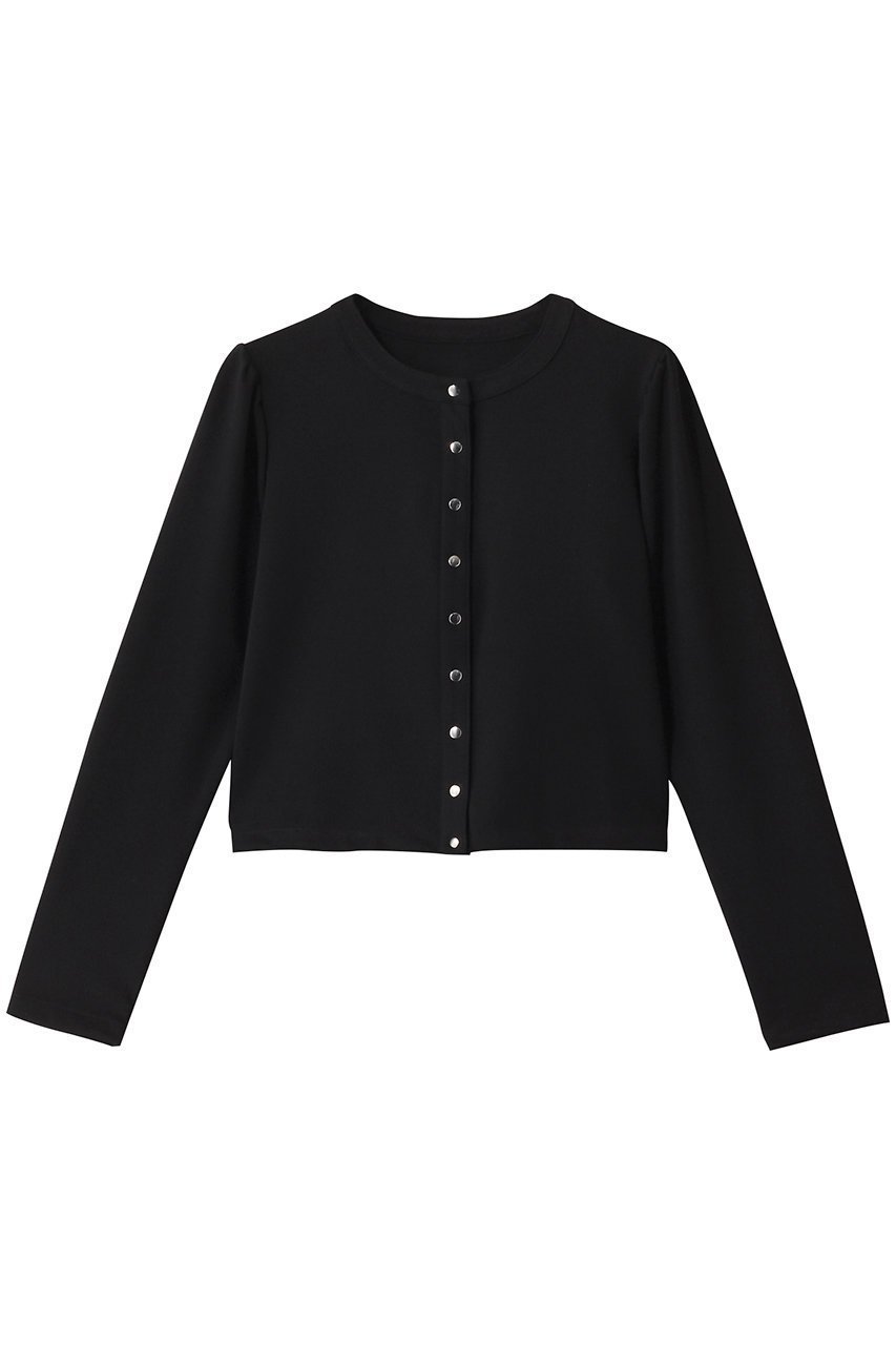 【アルアバイル/allureville】の【Loulou Willoughby】ポンチカーディガン インテリア・キッズ・メンズ・レディースファッション・服の通販 founy(ファニー) 　ファッション　Fashion　レディースファッション　Fashion for Women　トップス・カットソー　Cut & Sew Tops　カーディガン・羽織り　Layered Style Cardigans　シャツ・ブラウス・オフィスカジュアル　Elegant Blouses & Button-Ups　ロングTシャツ・Tシャツ　Longline T-Shirts & Tees　カットソー・ベーシックTシャツ　Cut-and-Sewn Tops / Stretch Tees & Basics　カーディガン　Cardigan, Knitwear　シンプル　Simple, Minimal　ストレッチ　Stretch, Stretchy Fabric　リラックス　Relax, Relaxed Fit　ブラック|ID: prp329100004451782 ipo3291000000032706947