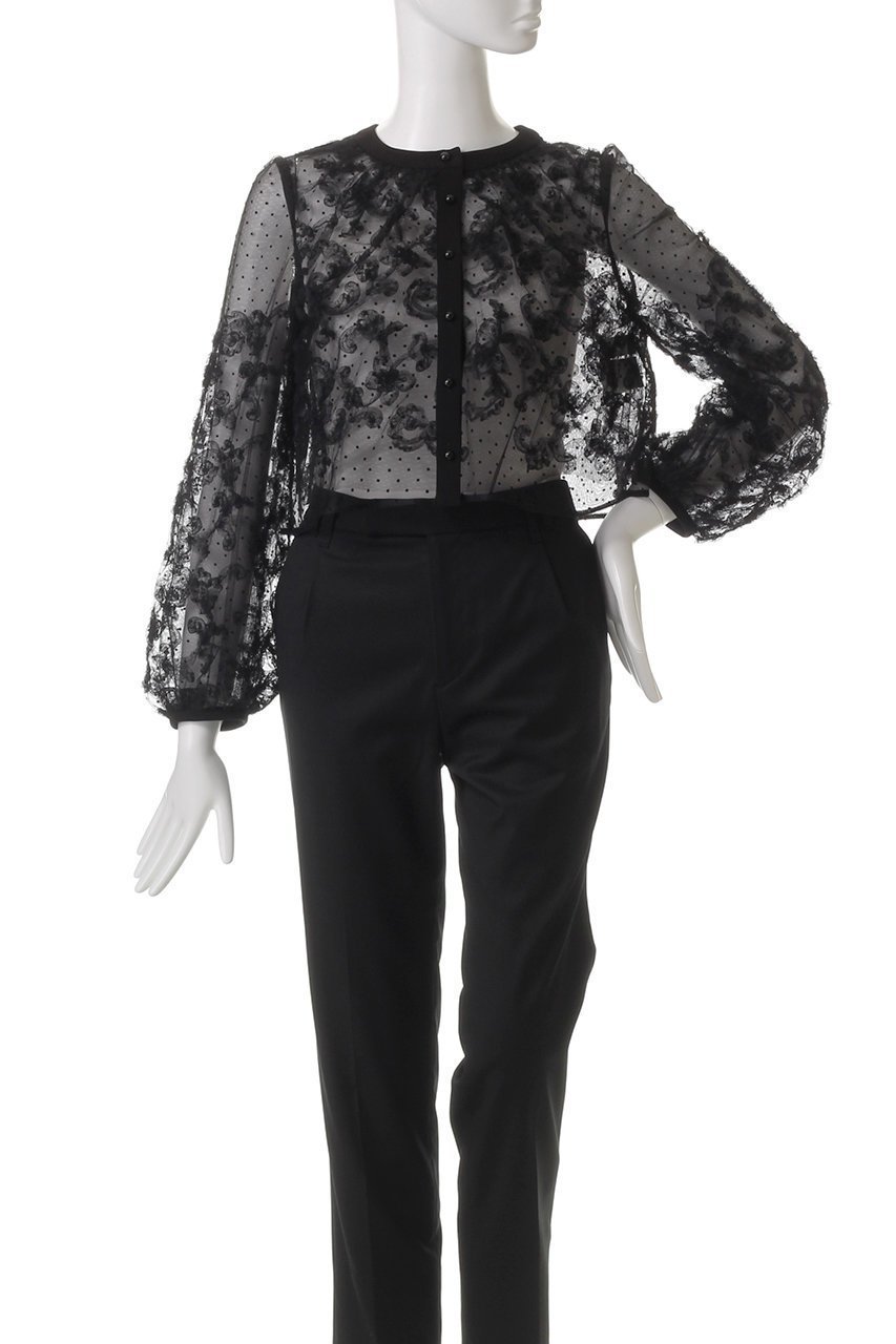 【アルアバイル/allureville】の【Loulou Willoughby】ドットフラワーシシュウBO 人気、トレンドファッション・服の通販 founy(ファニー) 　ファッション　Fashion　レディースファッション　WOMEN　アウター　Coat Outerwear　ジャケット　Jackets　ブルゾン　Blouson/Jackets　エレガント 上品　Elegant　シアー　Sheer　ジャケット　Jacket　スリーブ　Sleeve　ダウン　Down　デニム　Denim　ドット　Dot　フェミニン　Feminine　フラワー　Flower　ブルゾン　Blouson　ボレロ　Bolero　羽織　Haori　other-2|ID: prp329100004451783 ipo3291000000031253248