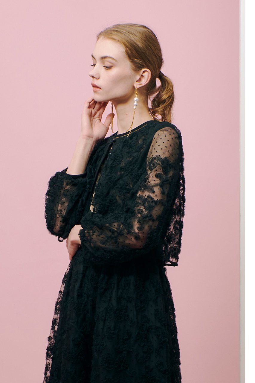 【アルアバイル/allureville】の【Loulou Willoughby】ドットフラワーシシュウBO 人気、トレンドファッション・服の通販 founy(ファニー) 　ファッション　Fashion　レディースファッション　WOMEN　アウター　Coat Outerwear　ジャケット　Jackets　ブルゾン　Blouson/Jackets　エレガント 上品　Elegant　シアー　Sheer　ジャケット　Jacket　スリーブ　Sleeve　ダウン　Down　デニム　Denim　ドット　Dot　フェミニン　Feminine　フラワー　Flower　ブルゾン　Blouson　ボレロ　Bolero　羽織　Haori　other-6|ID: prp329100004451783 ipo3291000000031369486