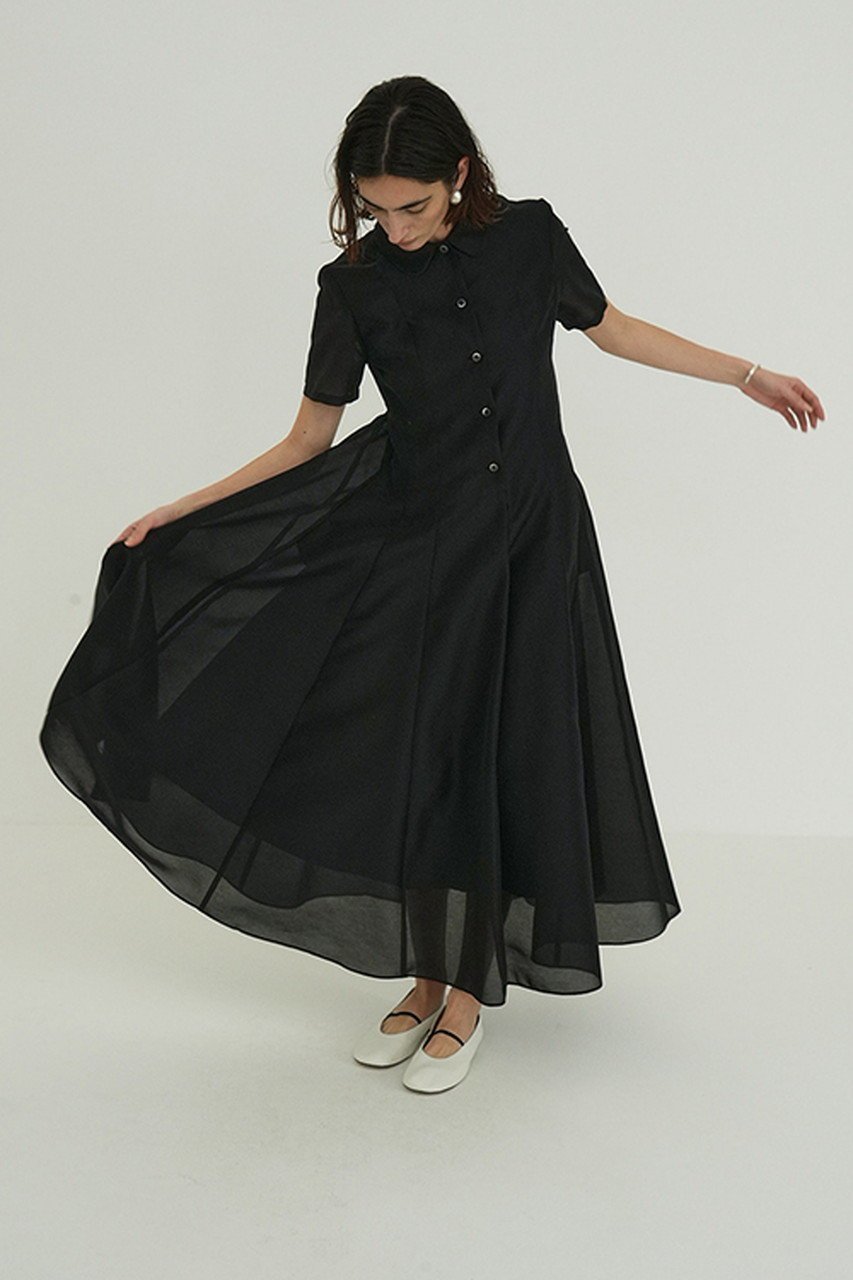 【クラネ/CLANE】のFULFFY SHEER H/S SHIRT ONEPIECE/ワンピース 人気、トレンドファッション・服の通販 founy(ファニー) 　ファッション　Fashion　レディースファッション　Fashion for Women　ワンピース　Dresses　チュニック　Tunic Tops & Dresses　エアリー　Airy Texture　クラシカル　Classical, Vintage-Inspired　チュニック　Tunic, Long Top　ドレープ　Drape, Draping Fabric　フィット　Fit, Slim Fit　フェミニン　Feminine, Girly　フレア　Flare, Flared　ロング　Long, Long-Length　エレガント 上品　Elegant　other-6|ID: prp329100004451786 ipo3291000000032869309