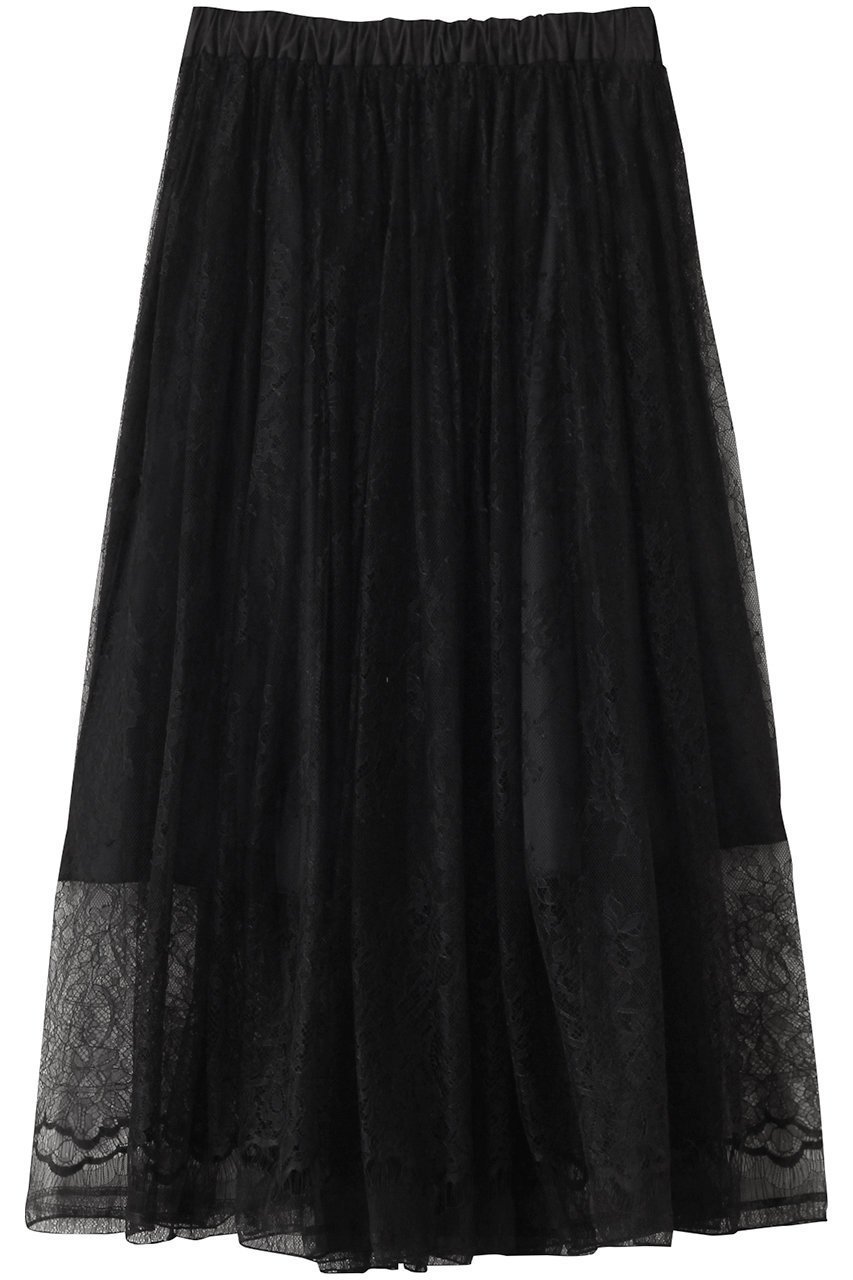 【ジェイドット/j.】のレース&チュールフレアスカート 人気、トレンドファッション・服の通販 founy(ファニー) 　ファッション　Fashion　レディースファッション　WOMEN　スカート　Skirt　Aライン/フレアスカート　Flared A-Line Skirts　ロングスカート　Long Skirt　シンプル　Simple　チュール　Tulle　フェミニン　Feminine　フレア　Flare　レース　Race　ロング　Long　 other-1|ID: prp329100004451812 ipo3291000000031142722