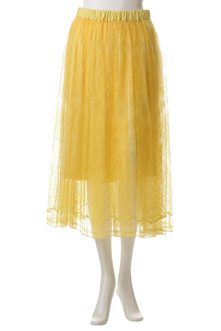 【ジェイドット/j.】のレース&チュールフレアスカート 人気、トレンドファッション・服の通販 founy(ファニー) 　ファッション　Fashion　レディースファッション　WOMEN　スカート　Skirt　Aライン/フレアスカート　Flared A-Line Skirts　ロングスカート　Long Skirt　シンプル　Simple　チュール　Tulle　フェミニン　Feminine　フレア　Flare　レース　Race　ロング　Long　other-2|ID: prp329100004451812 ipo3291000000031253423