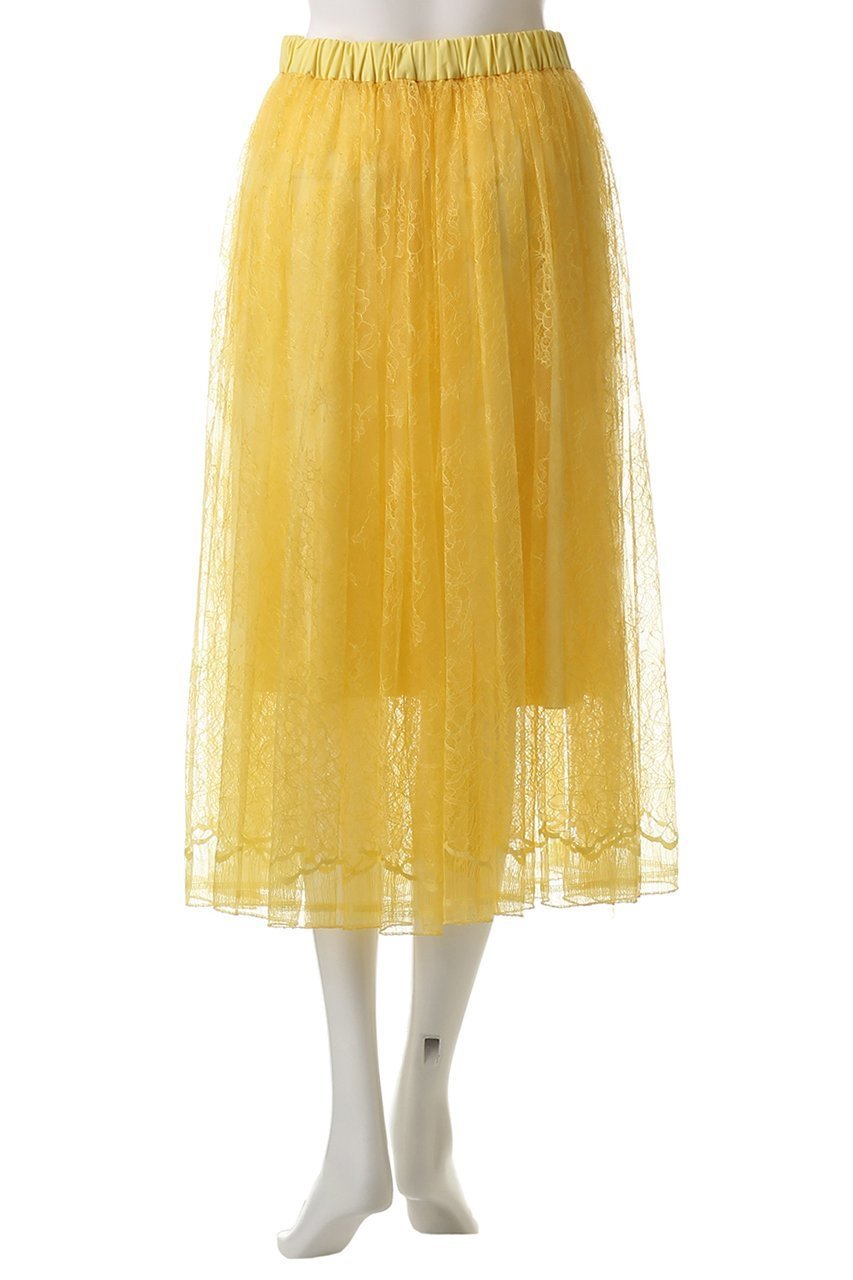 【ジェイドット/j.】のレース&チュールフレアスカート 人気、トレンドファッション・服の通販 founy(ファニー) 　ファッション　Fashion　レディースファッション　WOMEN　スカート　Skirt　Aライン/フレアスカート　Flared A-Line Skirts　ロングスカート　Long Skirt　シンプル　Simple　チュール　Tulle　フェミニン　Feminine　フレア　Flare　レース　Race　ロング　Long　other-4|ID: prp329100004451812 ipo3291000000031253427