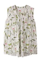 【プリスティン/PRISTINE】のRoots PT ノースリーブブラウス 人気、トレンドファッション・服の通販 founy(ファニー) ファッション Fashion レディースファッション Fashion for Women トップス・カットソー Cut & Sew Tops キャミソール&ノースリーブ Camisoles & Sleeveless Tops シャツ・ブラウス・オフィスカジュアル Elegant Blouses & Button-Ups ギャザー Gathered, Ruffled デニム Denim, Jeans Material ノースリーブ Sleeveless, No-Sleeve リラックス Relax, Relaxed Fit ワイド Wide, Wide Fit 夏 Summer thumbnail ホワイト|ID: prp329100004451832 ipo3291000000036070978