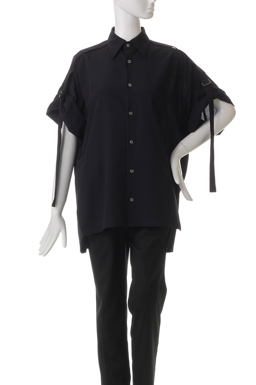 【ウジョー/Ujoh】のスリーブベルト シャツ 人気、トレンドファッション・服の通販 founy(ファニー) 　ファッション　Fashion　レディースファッション　WOMEN　トップス・カットソー　Tops/Tshirt　シャツ/ブラウス　Shirts/Blouses　ベルト　Belts　シアー　Sheer　ショート　Short　スリット　Slit　スリーブ　Sleeve　トレンド　Trend　ドレープ　Drape　バランス　Balance　other-6|ID: prp329100004452740 ipo3291000000031324589