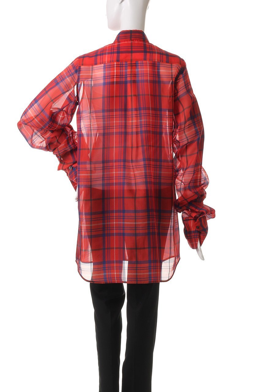 【チノ/CINOH】のチェックオーガンディーロングスリーブシャツ 人気、トレンドファッション・服の通販 founy(ファニー) 　ファッション　Fashion　レディースファッション　WOMEN　トップス・カットソー　Tops/Tshirt　シャツ/ブラウス　Shirts/Blouses　オーガンジー　Organdy　キュプラ　Cupra　シルク　Silk　スリーブ　Sleeve　チェック　Check　ロング　Long　エレガント 上品　Elegant　夏　Summer　other-4|ID: prp329100004452745 ipo3291000000031251903
