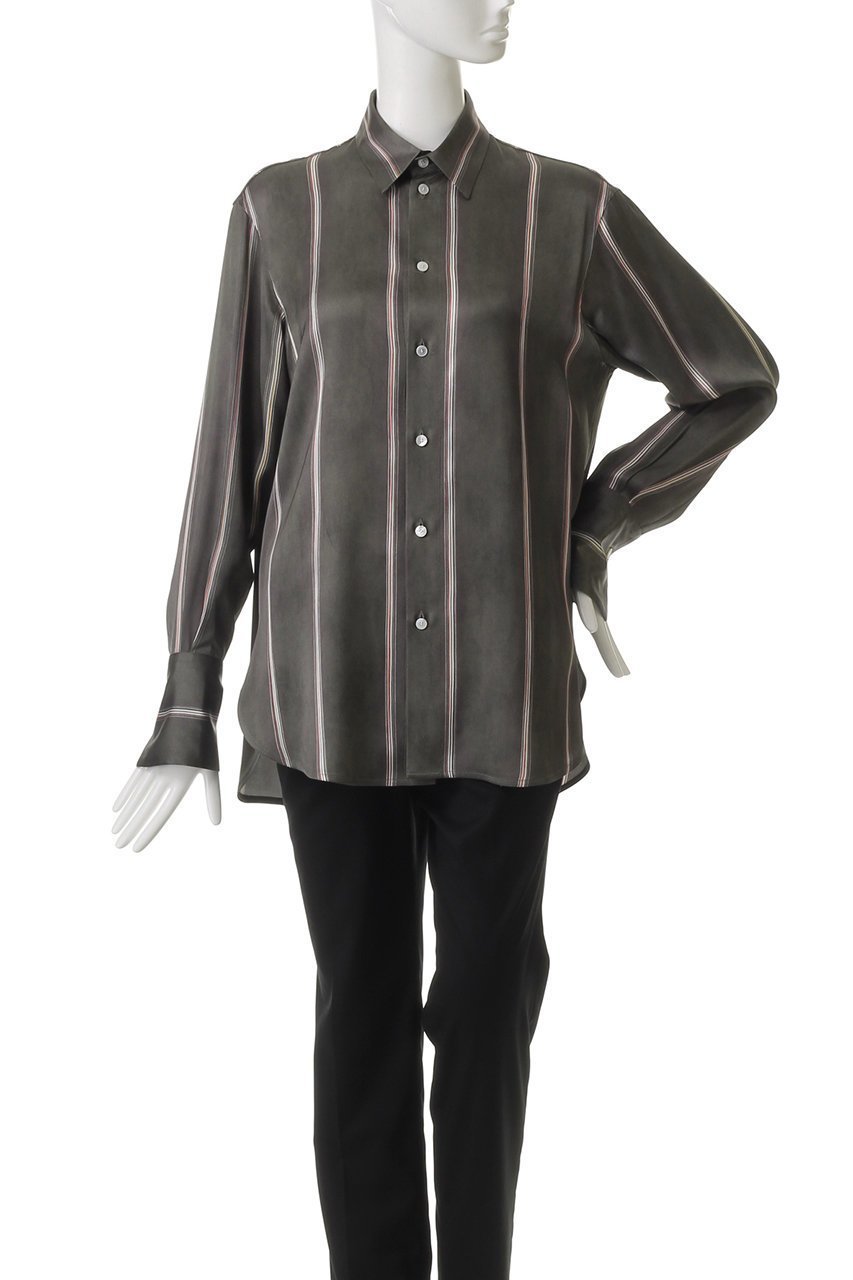 【チノ/CINOH】のストライプリラックスシャツ 人気、トレンドファッション・服の通販 founy(ファニー) 　ファッション　Fashion　レディースファッション　WOMEN　トップス・カットソー　Tops/Tshirt　シャツ/ブラウス　Shirts/Blouses　なめらか　Smooth　イタリア　Italy　ストライプ　Stripe　スラックス　Slacks　スリーブ　Sleeve　センター　Center　ドレープ　Drape　プリント　Print　ロング　Long　other-2|ID: prp329100004452747 ipo3291000000031251911