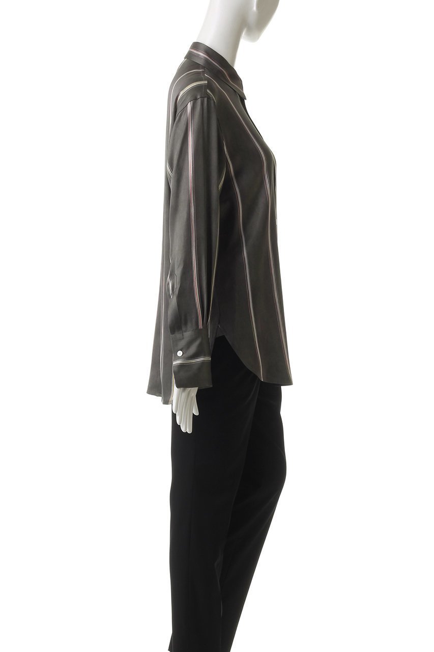 【チノ/CINOH】のストライプリラックスシャツ 人気、トレンドファッション・服の通販 founy(ファニー) 　ファッション　Fashion　レディースファッション　WOMEN　トップス・カットソー　Tops/Tshirt　シャツ/ブラウス　Shirts/Blouses　なめらか　Smooth　イタリア　Italy　ストライプ　Stripe　スラックス　Slacks　スリーブ　Sleeve　センター　Center　ドレープ　Drape　プリント　Print　ロング　Long　other-3|ID: prp329100004452747 ipo3291000000031251913